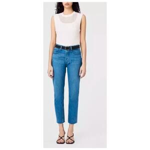 Rag & Bone Nina high-rise ankle cigarette jeans Poppy 27 Raw Hem Cropped Classic
